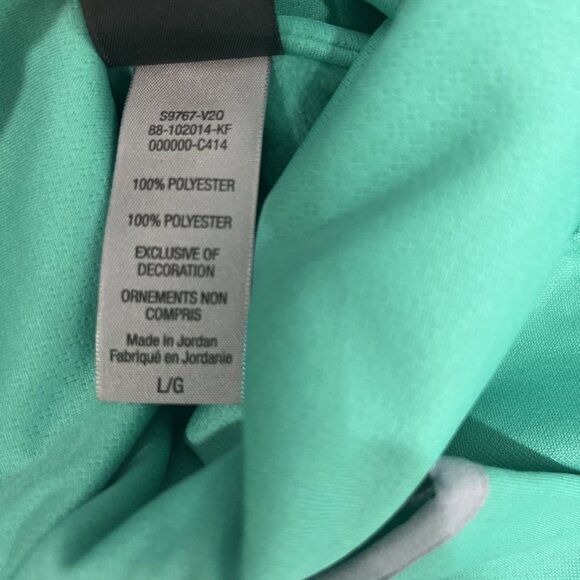 Champion Duo Dry Cowl Neck Sweatshirt Womens L Mint Fleece Lined Workout Running - Picture 6 of 9